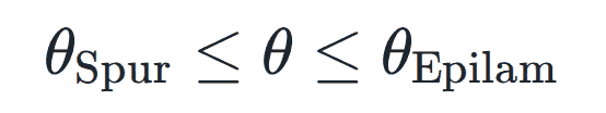 θ_Spur ≤ θ ≤ θ_Epilam
